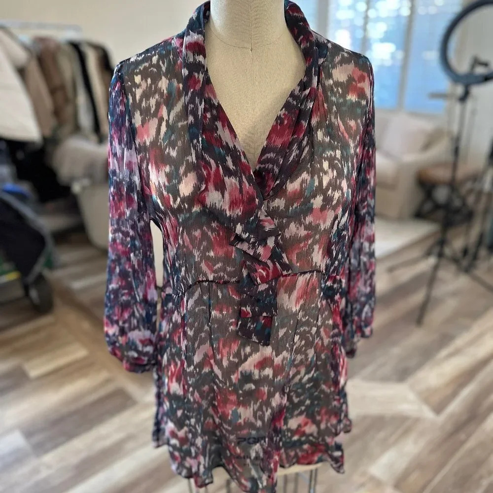 LaVia 18 by Piazza Sempione Silk Tunic Top in Large (12-14)